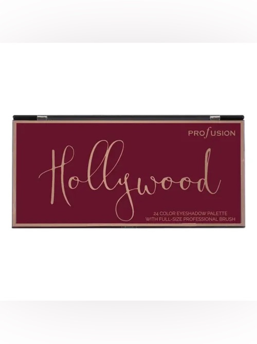 New Profusion Cosmetics Hollywood Script Wall Art in Burgundy with Gold Letterin